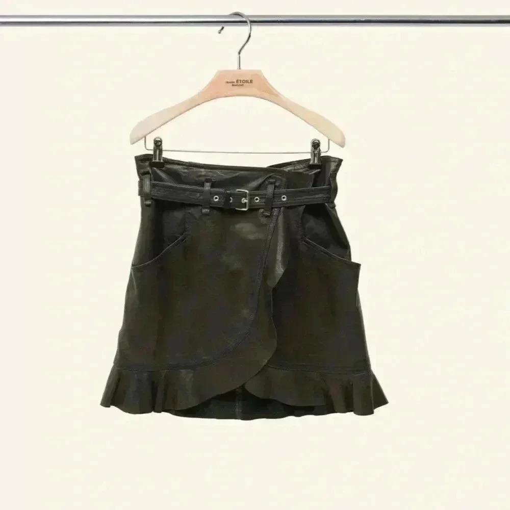 Isabel Marant Dark Leather Mini Skirt